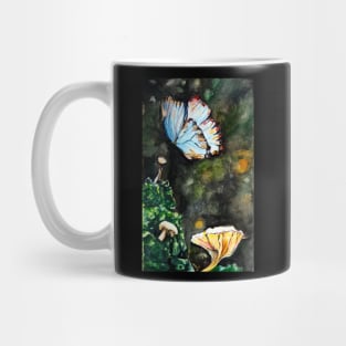 Butterfly and the Mushroom Patch Mug